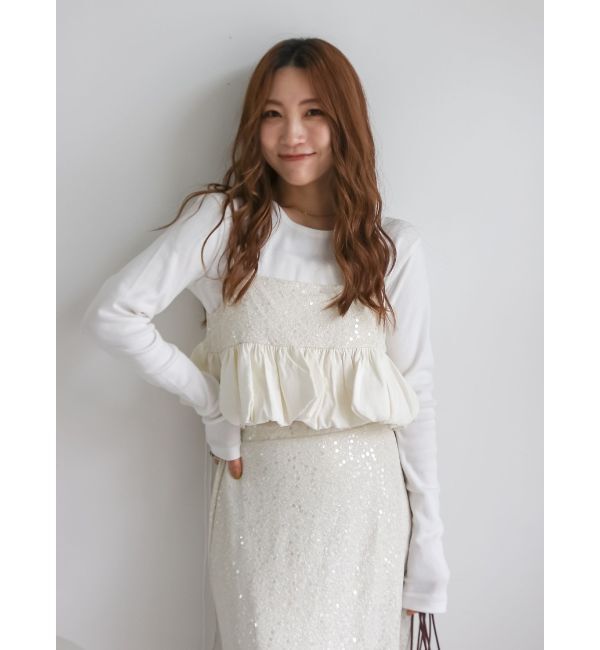 Ungrid「フィットショートロングスリーブTee」|Tシャツ・カットソー|