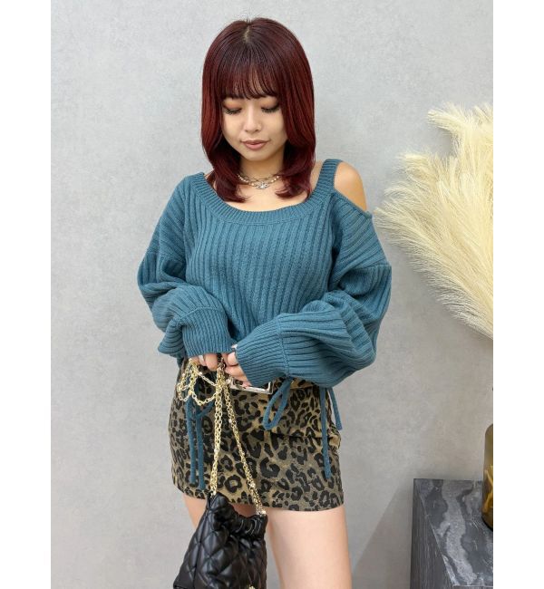 EVRIS「ワンショルダーニットワンピース」|ワンピース|