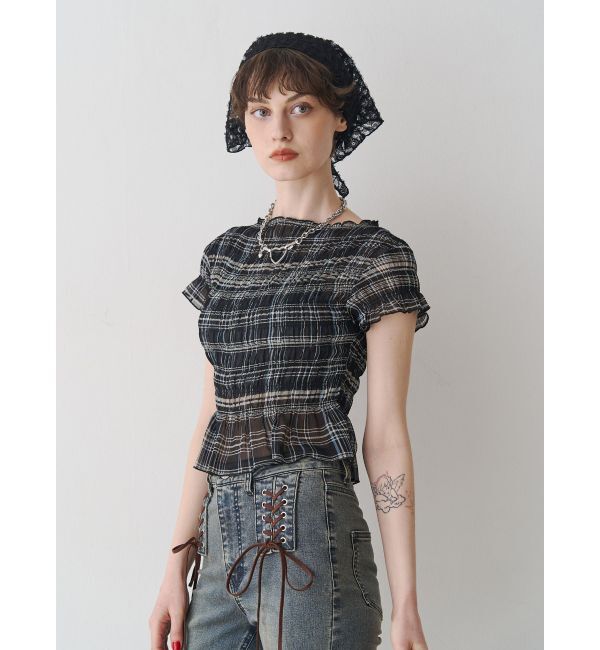 jouetie「シャーリングシアートップス」|Tシャツ・カットソー|