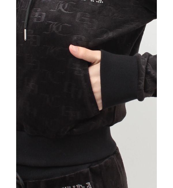 GYDA「GYDA&times;Juicy Couture GG JC Emboss Big Bling Velour Hoodie」|パーカー|