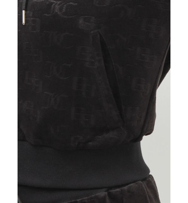 GYDA「GYDA&times;Juicy Couture GG JC Emboss Big Bling Velour Hoodie」|パーカー|