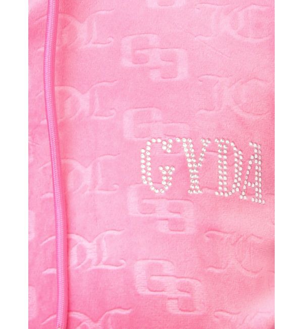 GYDA「GYDA&times;Juicy Couture GG JC Emboss Big Bling Velour Hoodie」|パーカー|