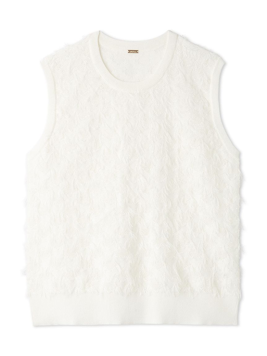 Mila Owen「【ウォッシャブル】カットジャガードノースリニット」|タンクトップ|WHT