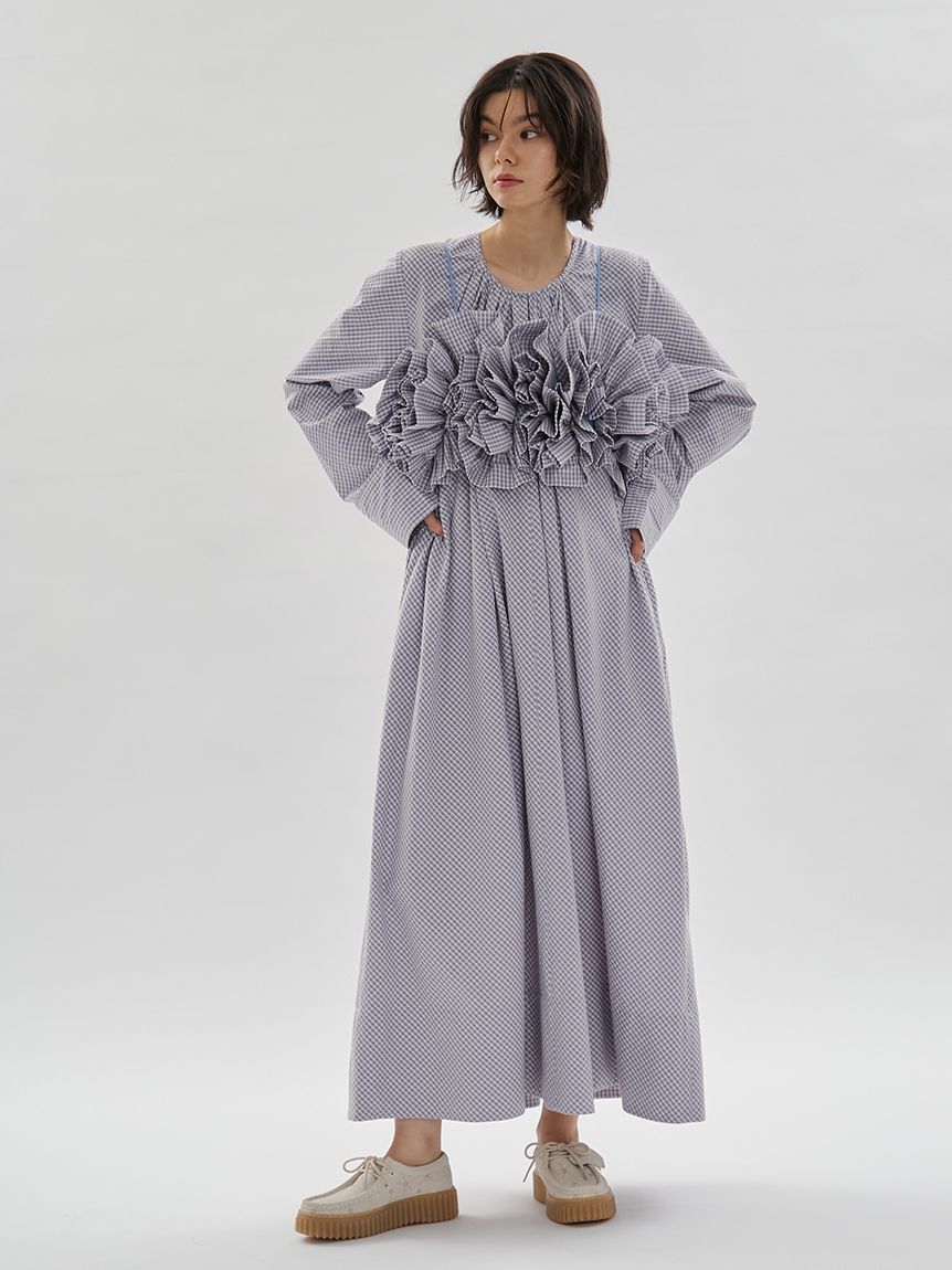 emmi atelier「チェック2wayフレアワンピース【セットアップ対応】」|ワンピース|