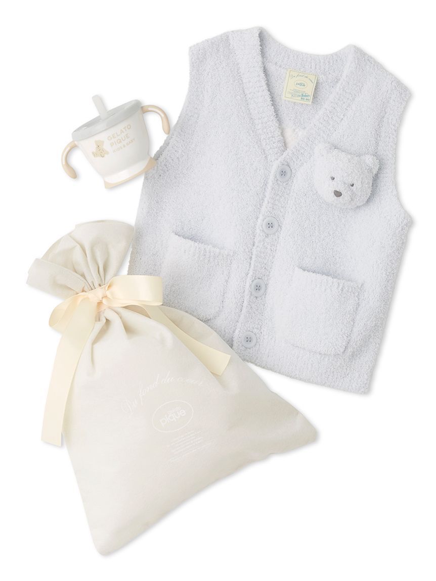 GELATO PIQUE KIDS & BABY「【ラッピング済み】【BABY】パウダーベアベスト＆コップdeマグSET」|その他ベビー用品|BLU
