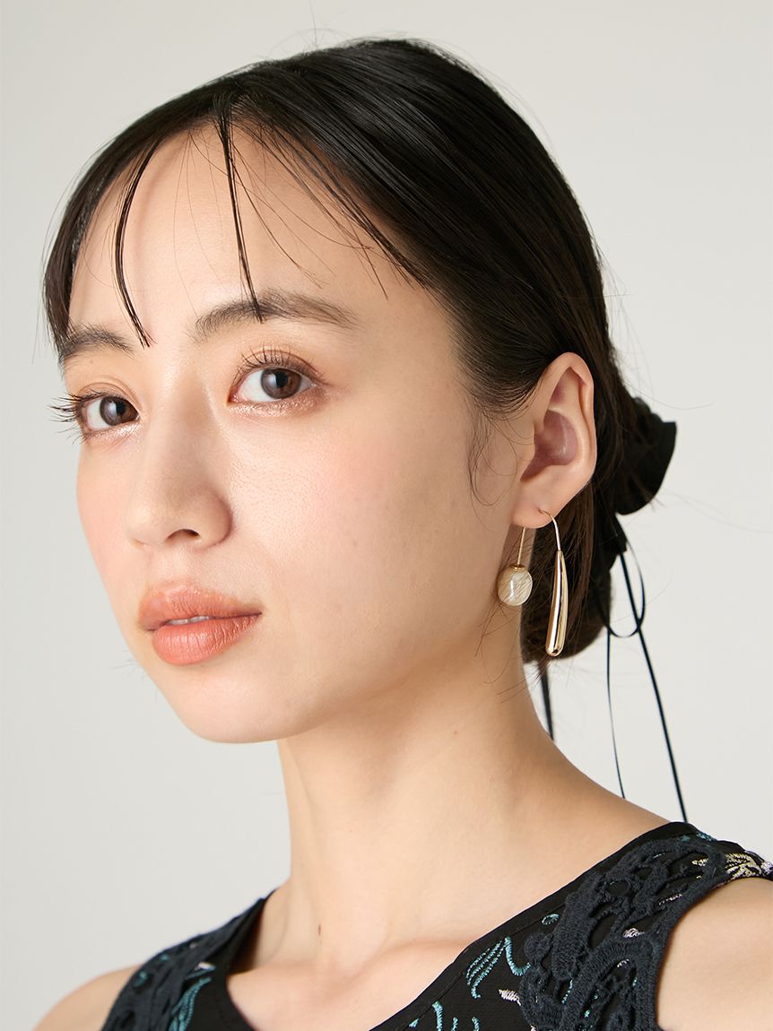 FRAY I.D「パールフープピアス」|ピアス|