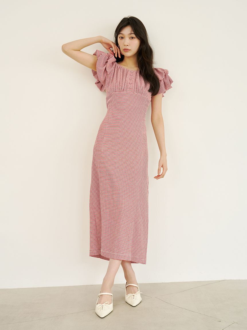 LILY BROWN「【新色追加】2wayダブルスリーブカットワンピース」|ワンピース|