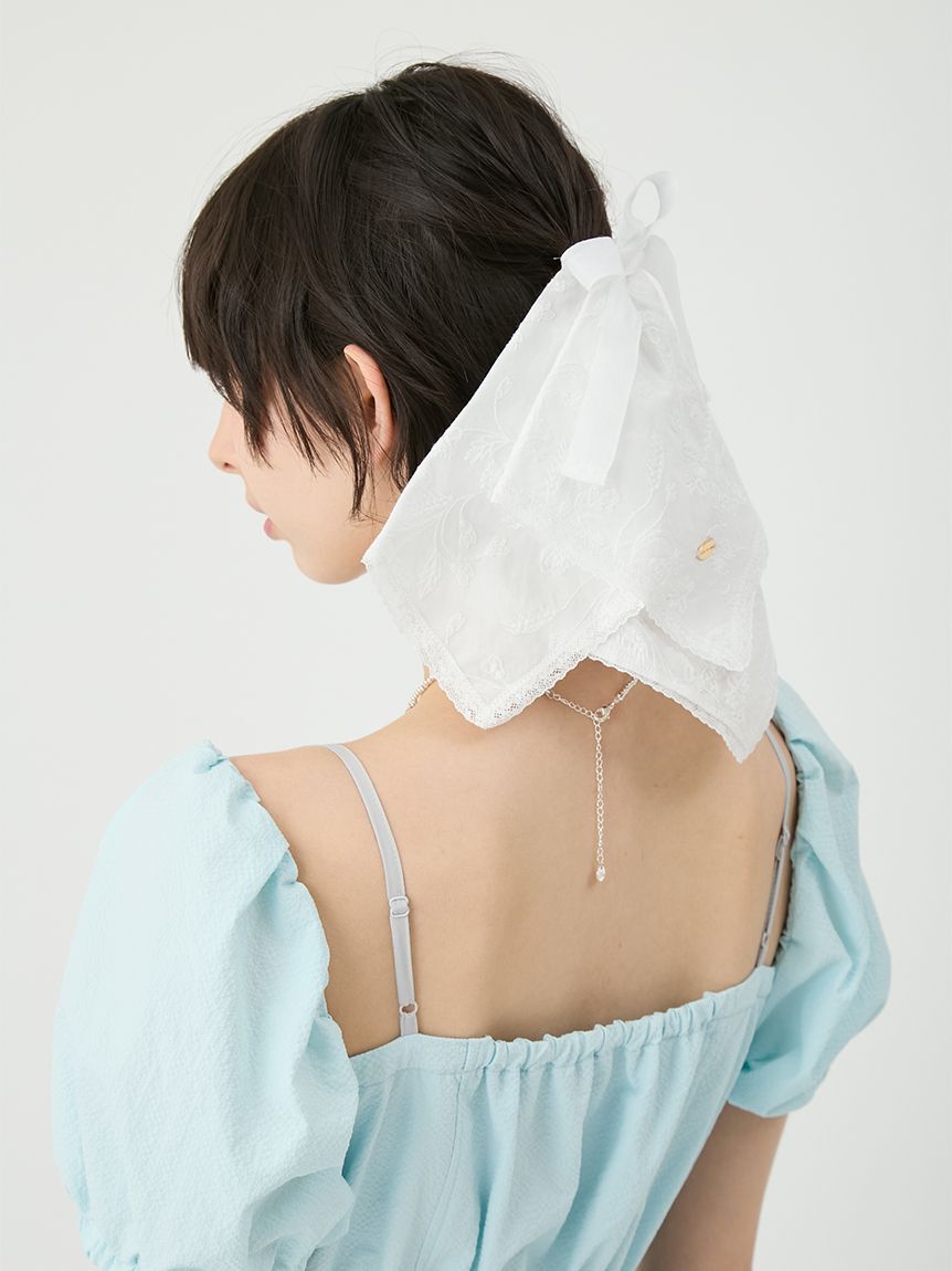 LILY BROWN「コットンレースバレッタ」|ヘアバンド|