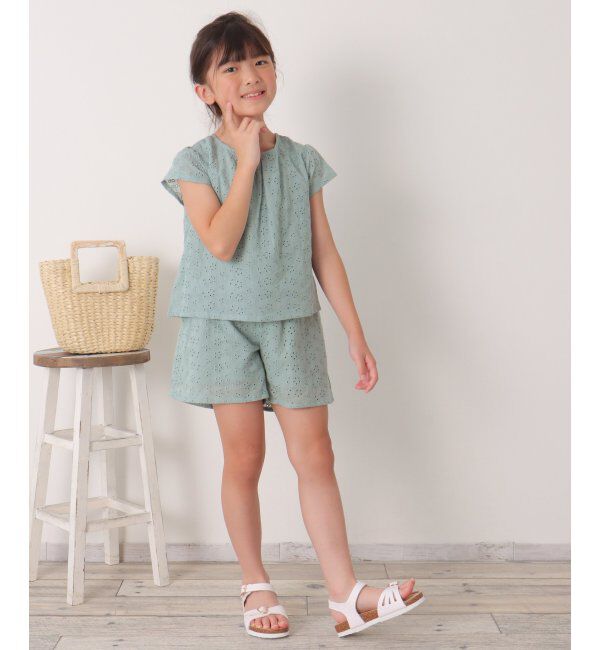 ikka kids「【セットアップ対応】コットンレースブラウス（120~160cm）」|シャツ・ブラウス|
