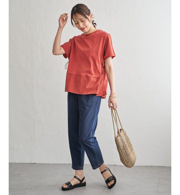 ikka「【雑誌InRed6月号掲載】GOKU楽パンツ 冷感テーパード【接触冷感】」|スラックス|