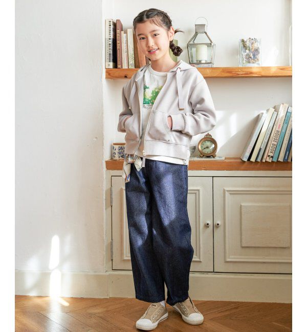 ikka kids「【親子コーデ】フォトロゴ脇レースアップ7分袖Tシャツ（120~160cm）」|Tシャツ・カットソー|