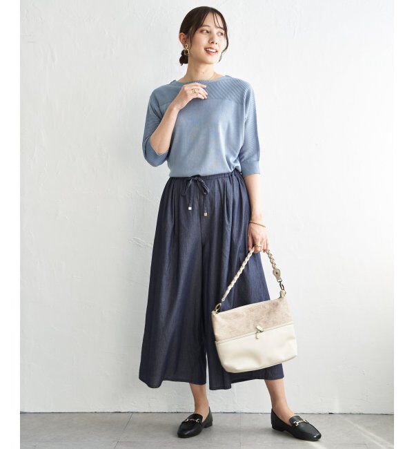 ikka「【雑誌InRed5月号掲載】デニム／レーヨンリネンガウチョ」|デニム|