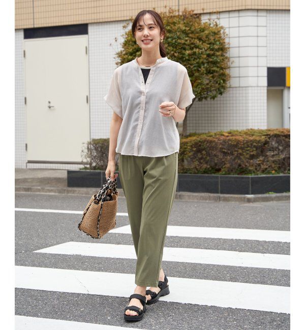 ikka「【雑誌InRed6月号掲載】コットンライクシアードルマンブラウス」|シャツ・ブラウス|