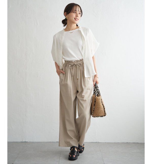 ikka「【雑誌InRed6月号掲載】コットンライクシアードルマンブラウス」|シャツ・ブラウス|