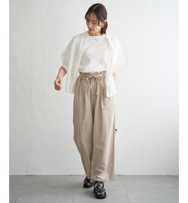 ikka「【雑誌InRed6月号掲載】コットンライクシアードルマンブラウス」|シャツ・ブラウス|