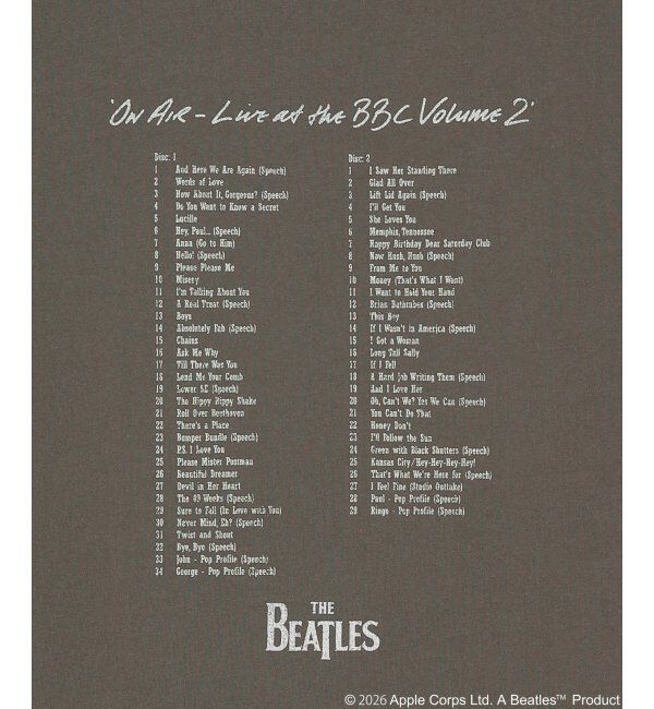 VENCE share style「THE BEATLES ザ ビートルズ レコードプリントTシャツ」|Tシャツ・カットソー|