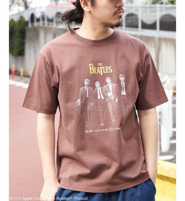 VENCE share style「THE BEATLES ザ ビートルズ レコードプリントTシャツ」|Tシャツ・カットソー|ブラウン