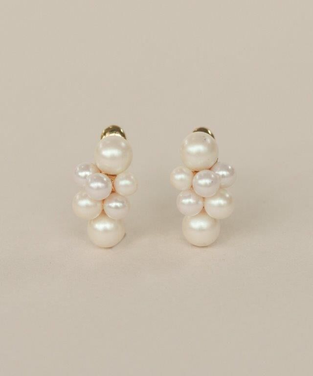 NOIR DE POUPEE「Bubbloop パールづくしイヤリング ノンホールピアス」|イヤリング|