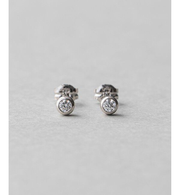 ete「PT900 ダイヤモンド 0.1ct ピアス「ブライト」」|ピアス|