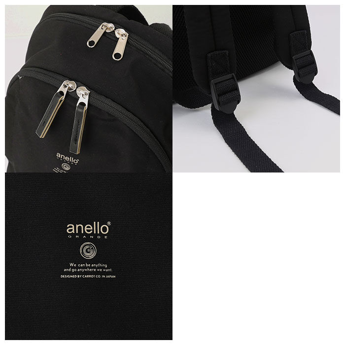anello「アネロ リュック 10ポケット 通販 レディース 軽い 軽量 黒 ブラック 大人 かわいい」|リュック|