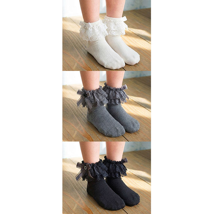 BACKYARD FAMILY「Rora 靴下 キッズ 通販 ローラ ソックス 女の子 ショートソックス レースソックス」|ソックス|
