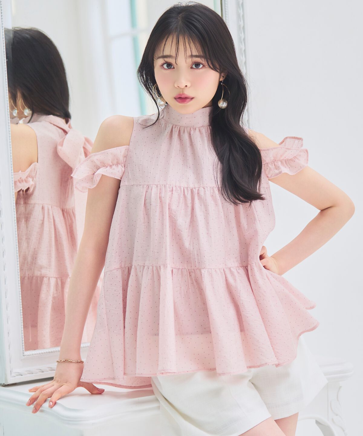 WILLSELECTION「タックツイードショートパンツ」|キュロット|