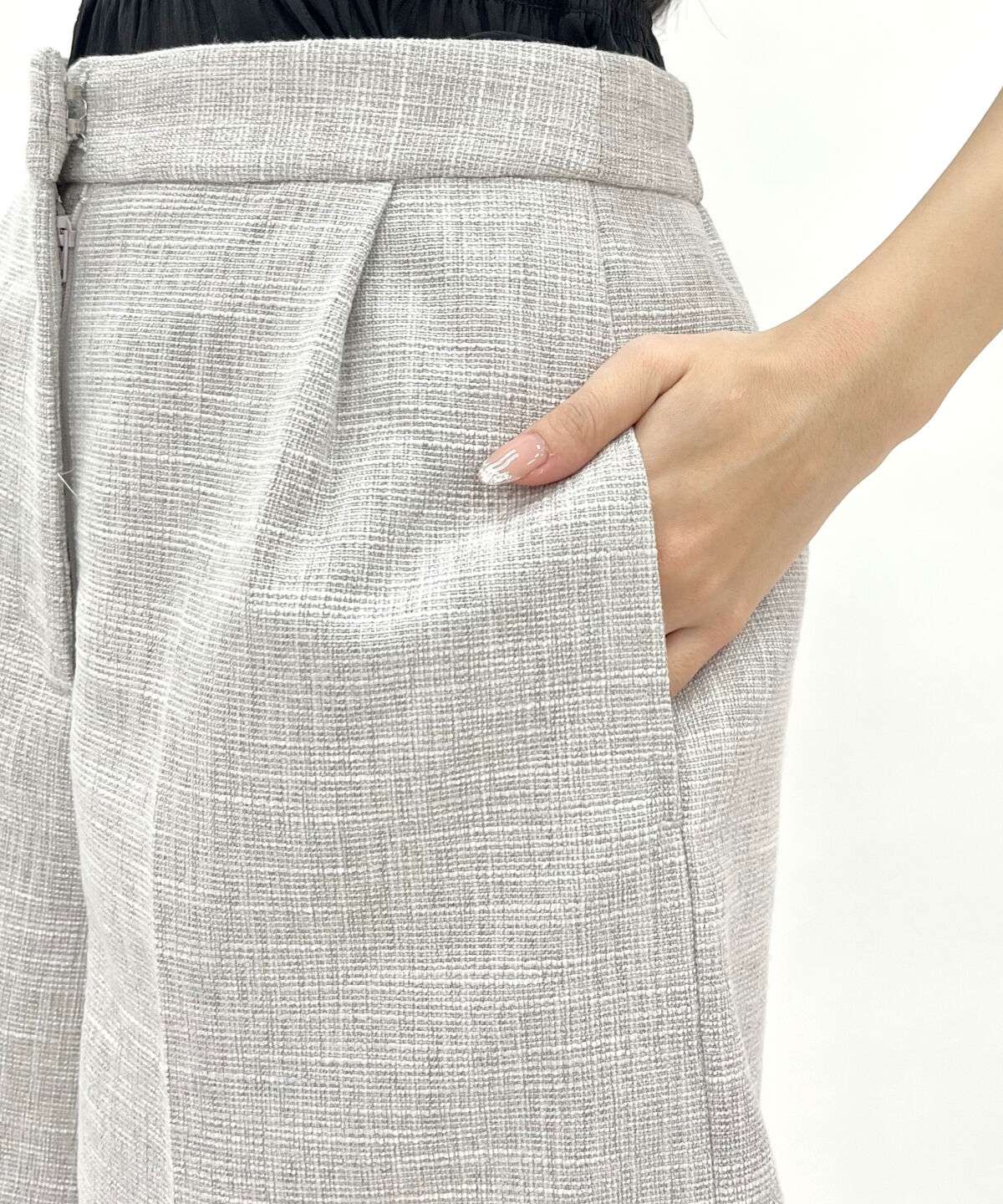 WILLSELECTION「タックツイードショートパンツ」|キュロット|