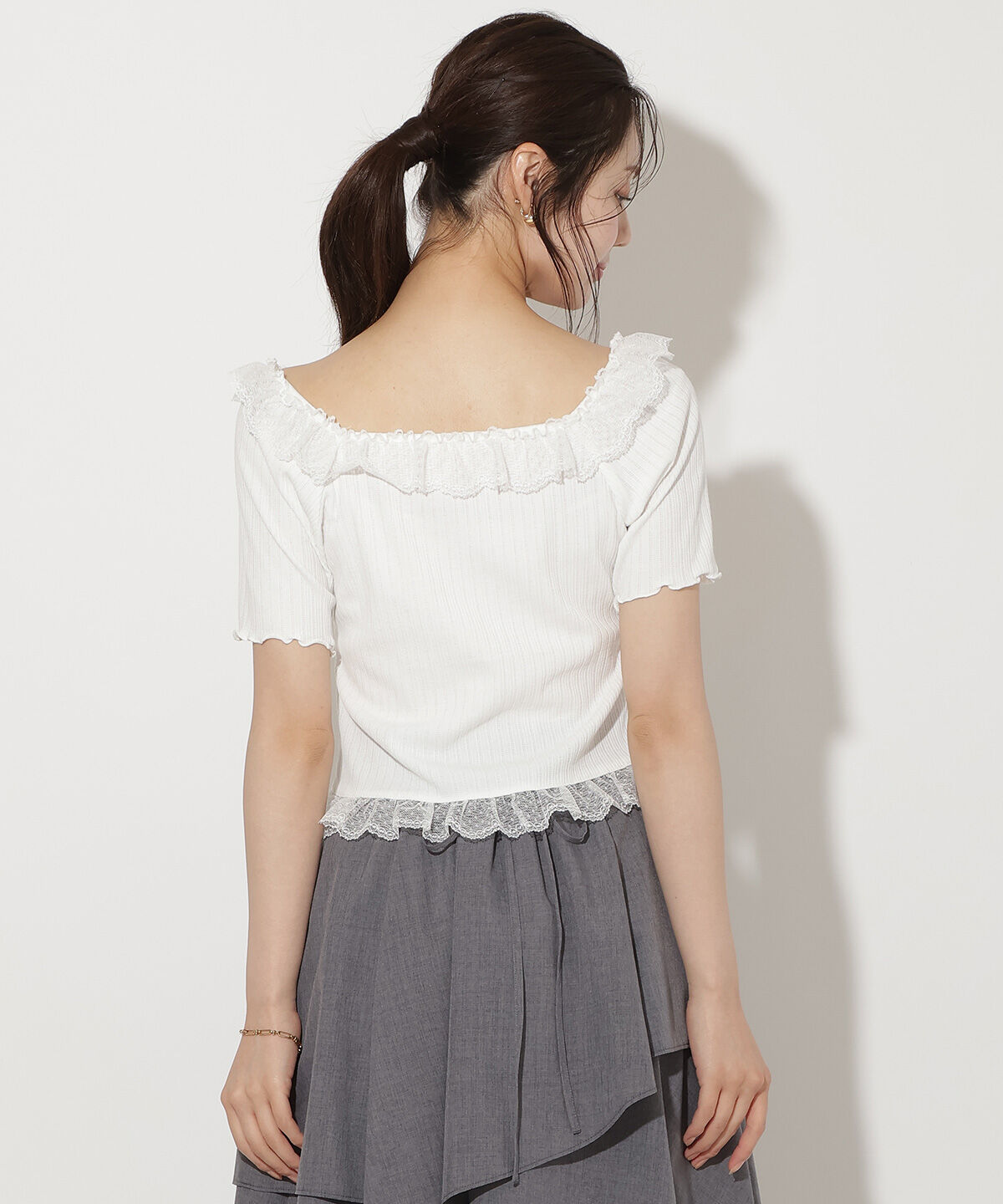 WILLSELECTION「レースフリルカットトップス」|Tシャツ・カットソー|