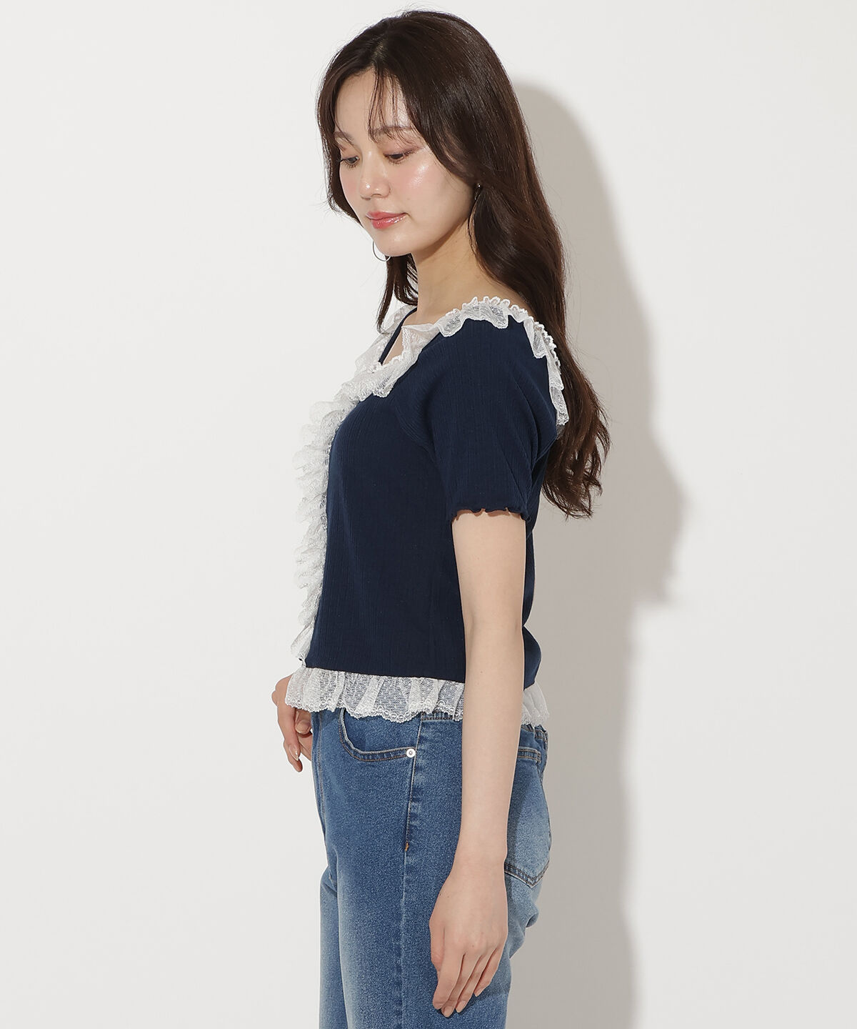 WILLSELECTION「レースフリルカットトップス」|Tシャツ・カットソー|