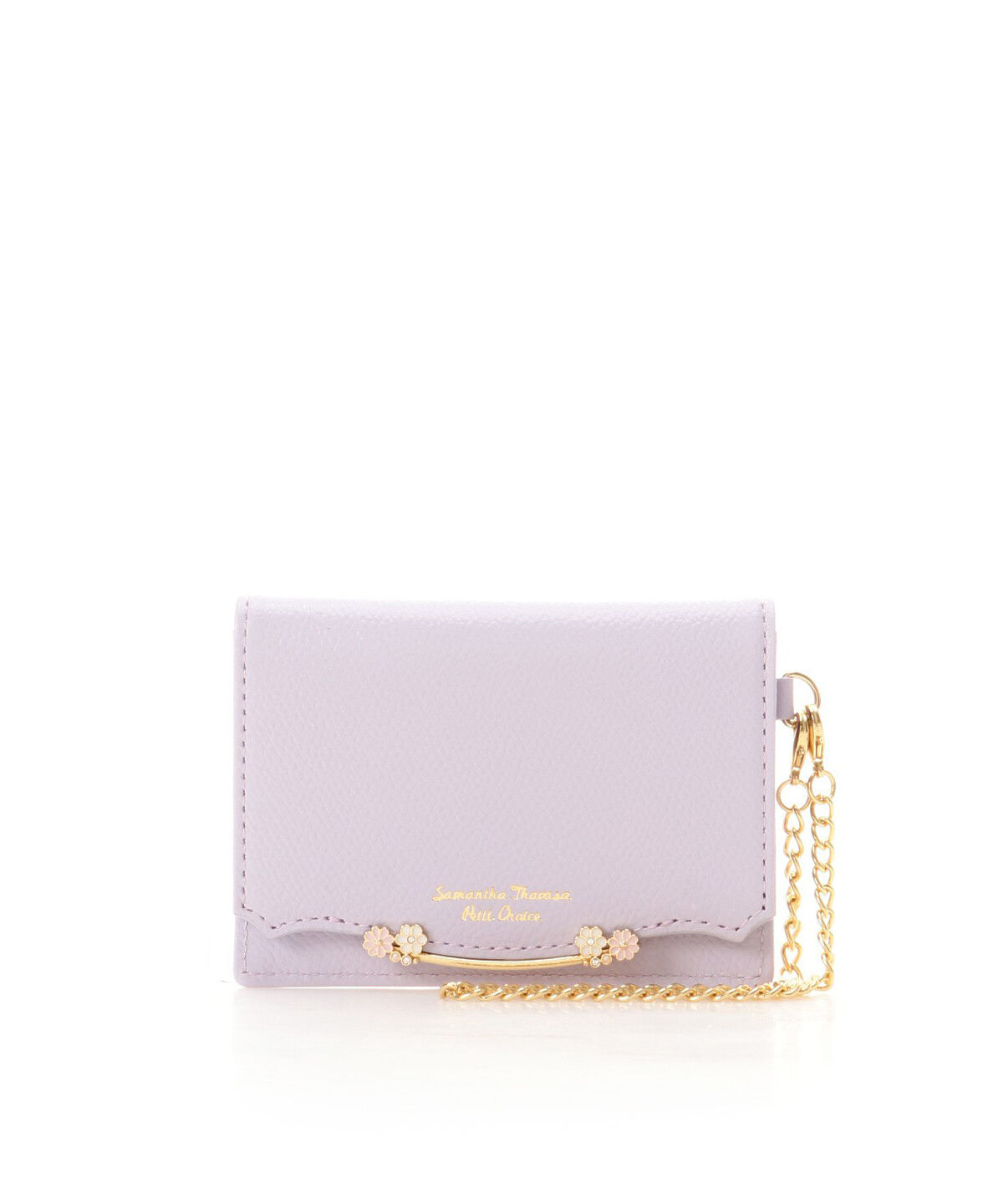 Samantha Thavasa Petit Choice「サイドフラワーバー パスケース」|定期入れ|ラベンダー