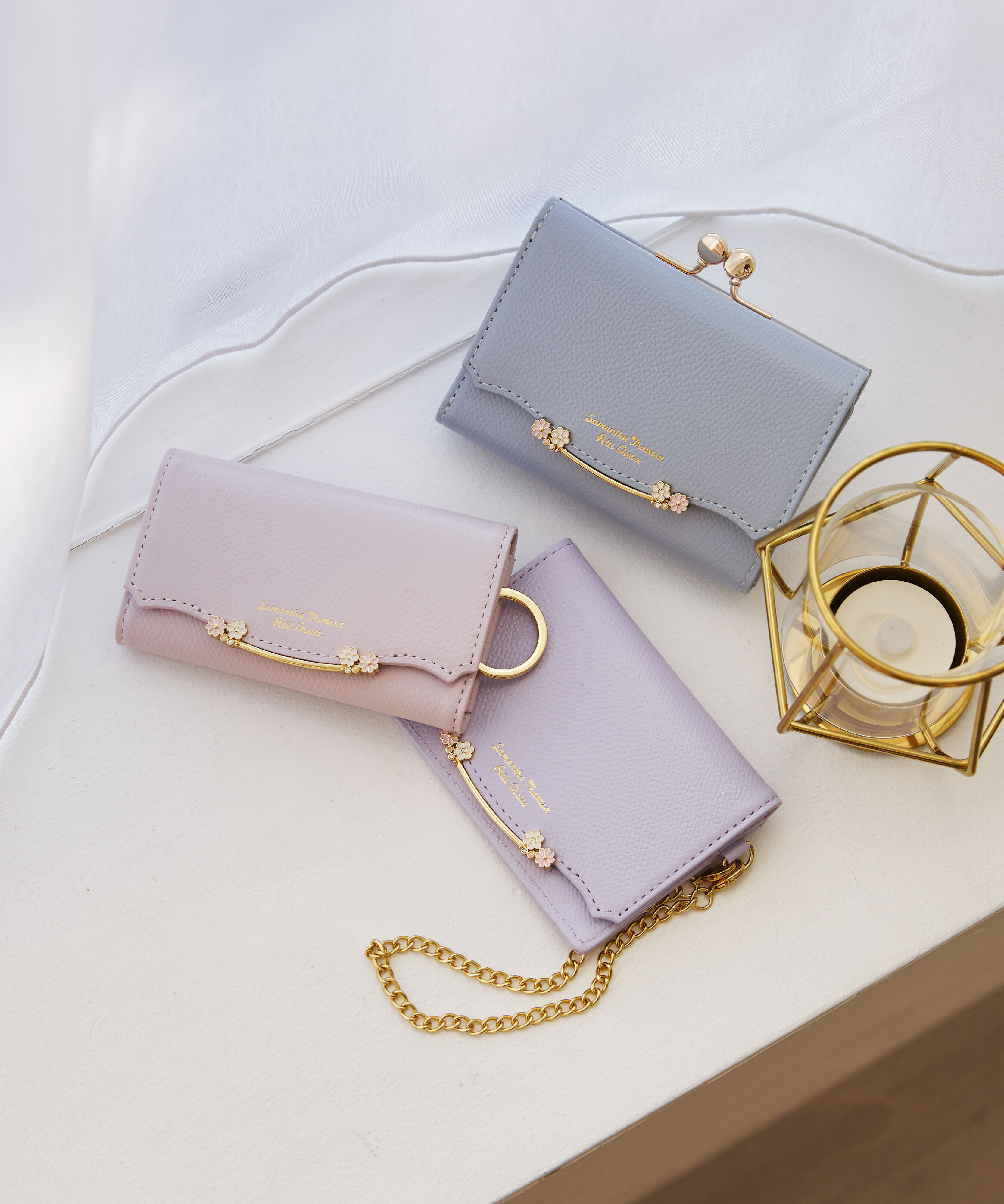 Samantha Thavasa Petit Choice「サイドフラワーバー パスケース」|定期入れ|