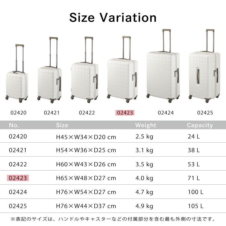 PROTECA「PROTECA／プロテカ 360G4 スーツケース 日本製 71L 02423 キャリーケース」|キャリーケース|