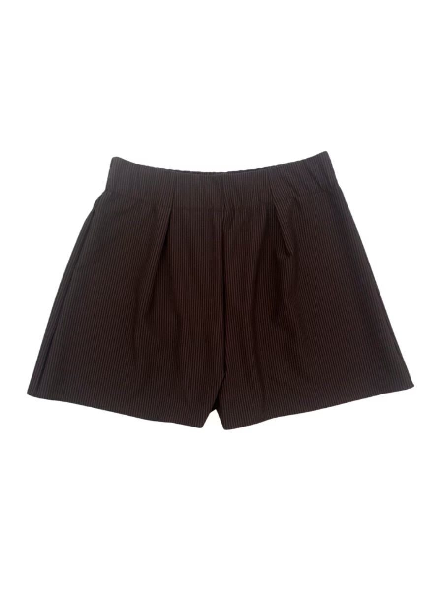 PEAK&PINE「無地ハイウエストショートパンツ」|ショーツ|