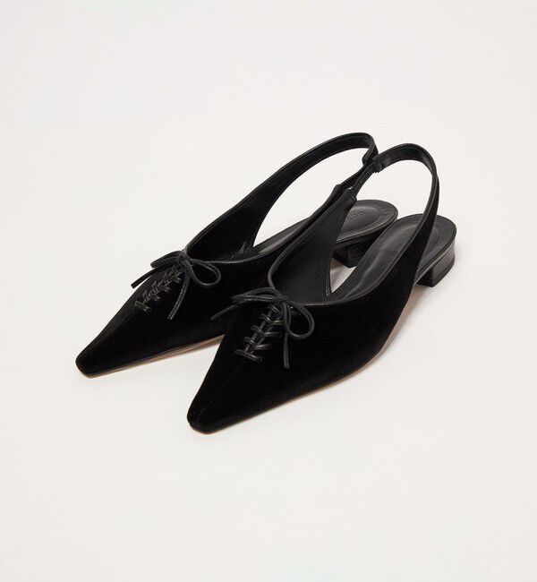 ODETTE E ODILE「レースアップ バックベルト フラット20&uarr;」|パンプス|