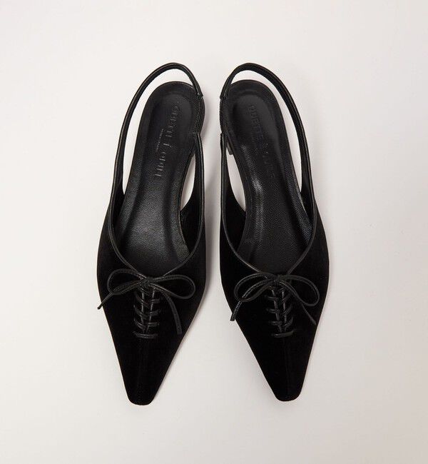 ODETTE E ODILE「レースアップ バックベルト フラット20&uarr;」|パンプス|