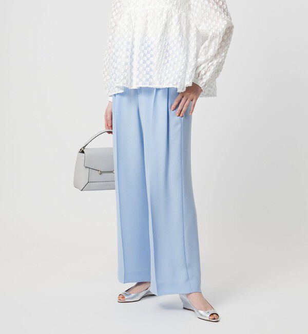 UNITED ARROWS「P 2タック ワイドパンツ ‐吸水速乾 帯電防止 接触冷感 ウォッシャブル‐」|スラックス|
