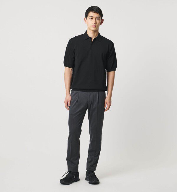 UNITED ARROWS「ショートスリーブ ニットポロシャツ UA COZY ウォッシャブル 抗菌防臭」|ポロシャツ|