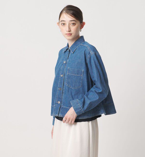 UNITED ARROWS「ステッチ フレア デニムジャケット」|デニムジャケット|