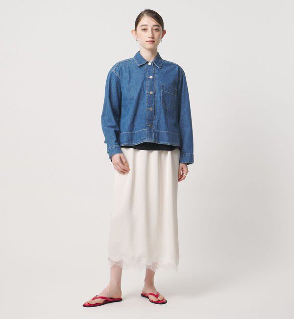 UNITED ARROWS「ステッチ フレア デニムジャケット」|デニムジャケット|