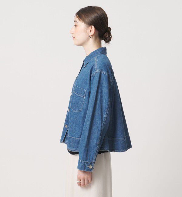 UNITED ARROWS「ステッチ フレア デニムジャケット」|デニムジャケット|