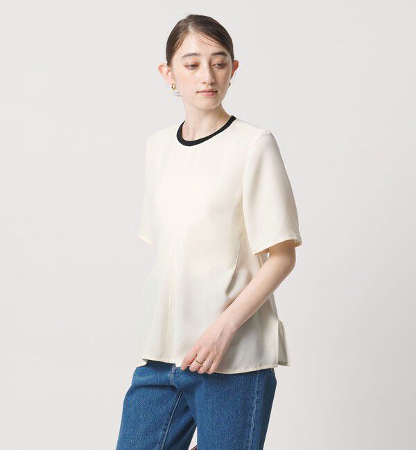 UNITED ARROWS「COMFY イレギュラー ヘム ブラウス ‐防汚 UVカット ウォッシャブル‐」|シャツ・ブラウス|