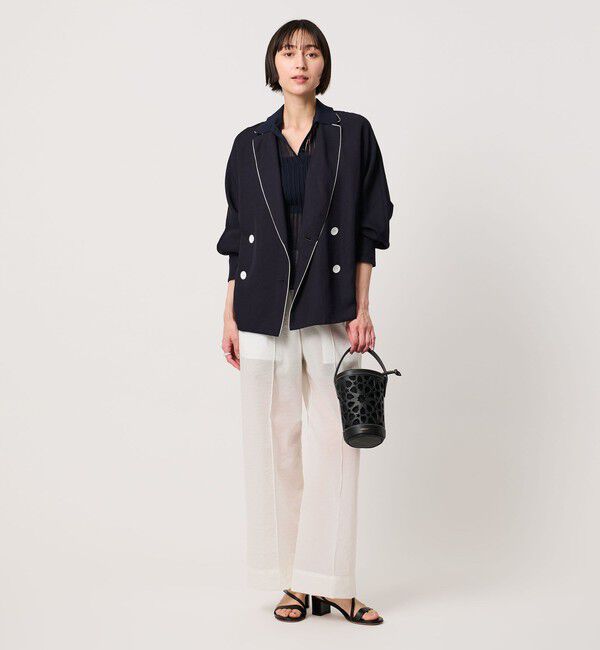 UNITED ARROWS「パイピング ドルマン ブラウス ジャケット ‐ウォッシャブル‐」|テーラードジャケット|