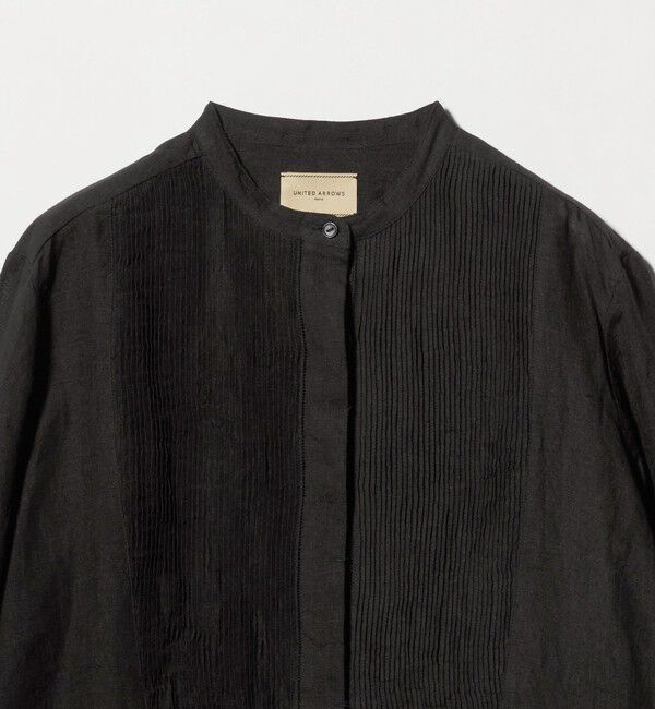 UNITED ARROWS「エンブロイダリー バンドカラー シャツ」|シャツ・ブラウス|
