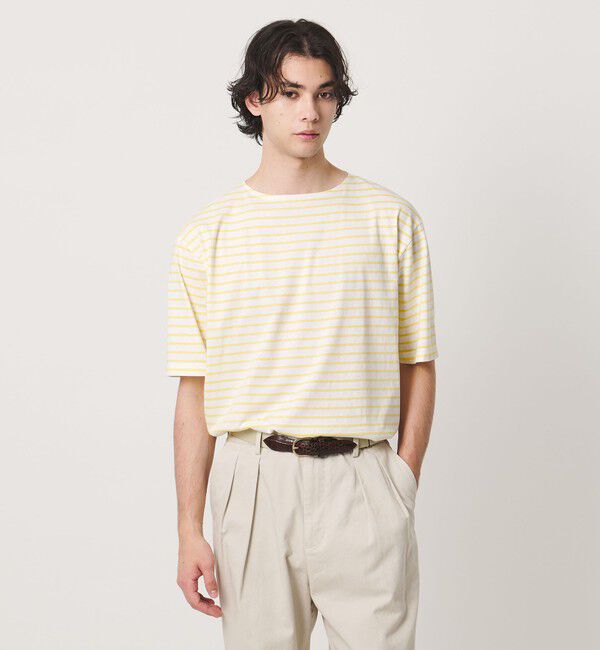 UNITED ARROWS「【別注】＜Armor-Lux＞ セミボートネック ボーダー Tシャツ」|Tシャツ・カットソー|