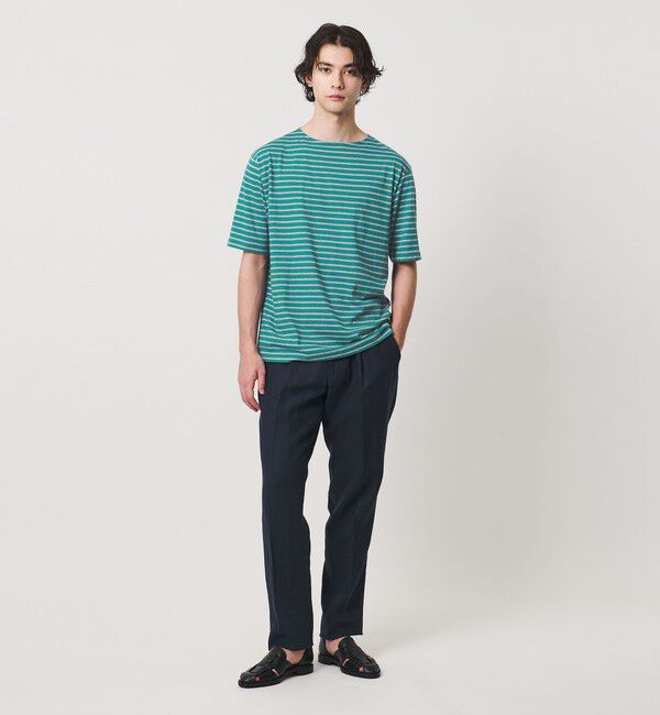 UNITED ARROWS「【別注】＜Armor-Lux＞ セミボートネック ボーダー Tシャツ」|Tシャツ・カットソー|