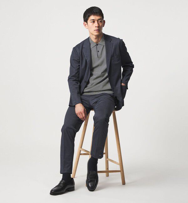UNITED ARROWS「トリコット ソリッド ノープリーツ パンツ UA COZY ウォッシャブル ストレッチ 通気性」|スラックス|