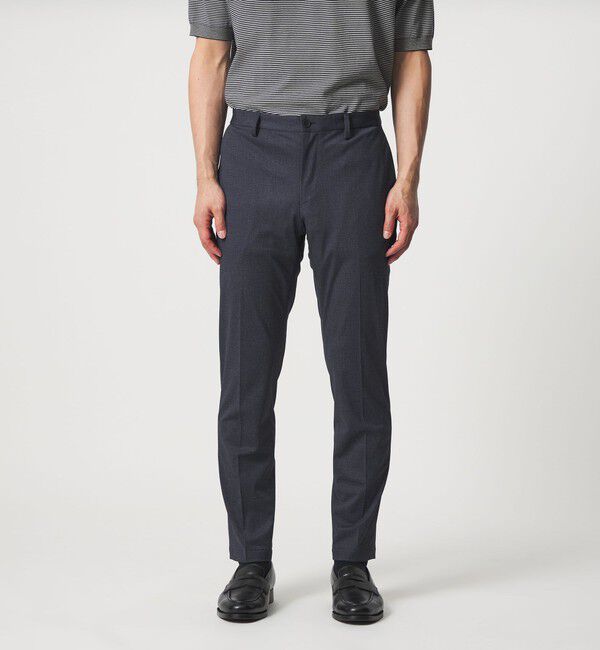 UNITED ARROWS「トリコット ソリッド ノープリーツ パンツ UA COZY ウォッシャブル ストレッチ 通気性」|スラックス|