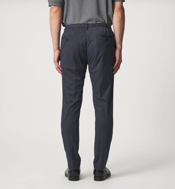 UNITED ARROWS「トリコット ソリッド ノープリーツ パンツ UA COZY ウォッシャブル ストレッチ 通気性」|スラックス|