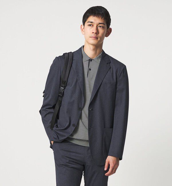 UNITED ARROWS「トリコット ソリッド シングル２ボタン テーラードジャケット UA COZY ウォッシャブル ストレッチ 通気性」|テーラードジャケット|