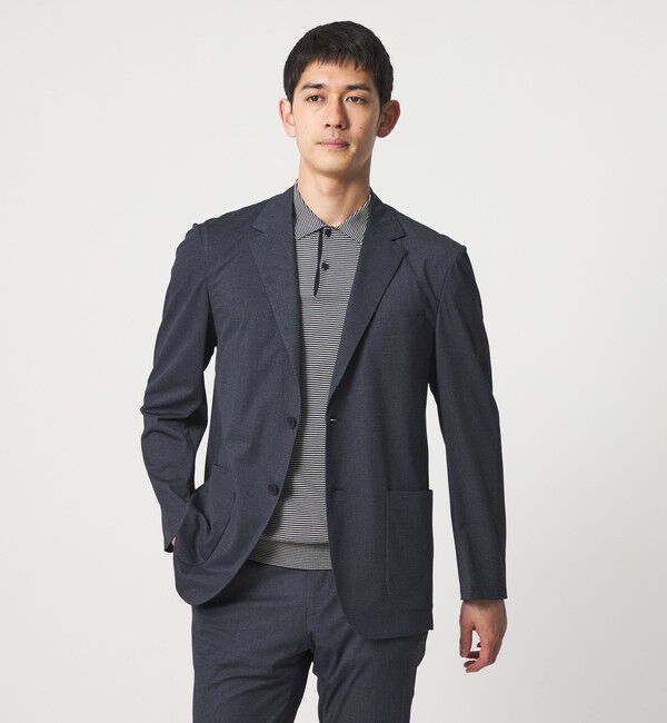 UNITED ARROWS「トリコット ソリッド シングル２ボタン テーラードジャケット UA COZY ウォッシャブル ストレッチ 通気性」|テーラードジャケット|
